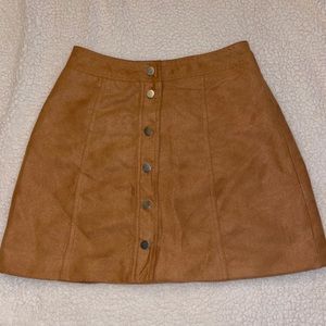 silver button corduroy skirt